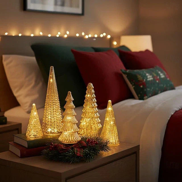 Conjunto de 5 Árvores de Mercúrio Iluminadas